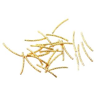 14K包金保色刻面空心弯管手工diy手串首饰配件手链项链直管S管子