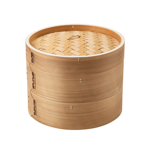 木蒸笼竹制家用竹蒸笼商用小笼包蒸屉加深小竹笼竹子竹编包子笼屉