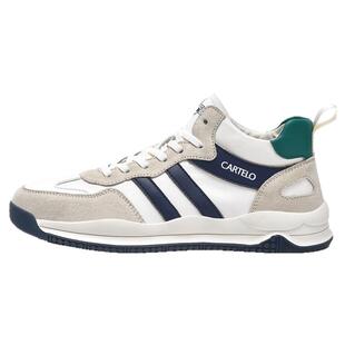 卡帝乐鳄鱼男鞋2025新款男士运动鞋网布鞋透气真皮板鞋春季休闲鞋