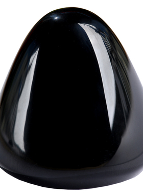 黑曜石顶阳玉摆件平底鸡蛋形