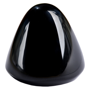 黑曜石顶阳玉摆件平底鸡蛋形桃花顶阴跷顶顶阴跷顶阳石把玩阴跷石