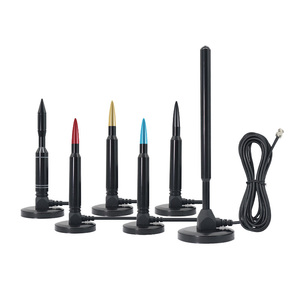 德生收音机增强信号接收FM汽车收音机调频天线功放外接吸盘放大器