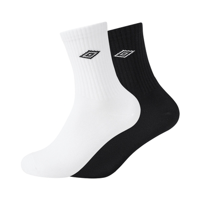 umbro茵宝官方3A抗菌两双装运动复古足球中筒袜男女款运动袜长袜