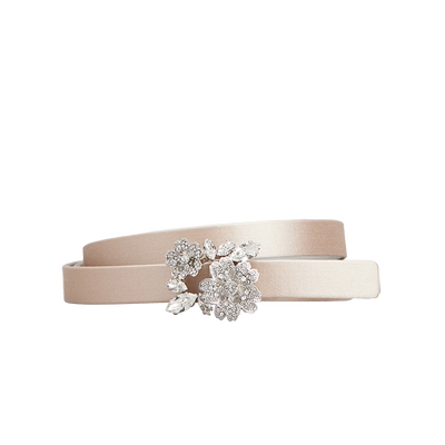 Roger Vivier/RV配饰Efflorescence花型饰扣织物腰带