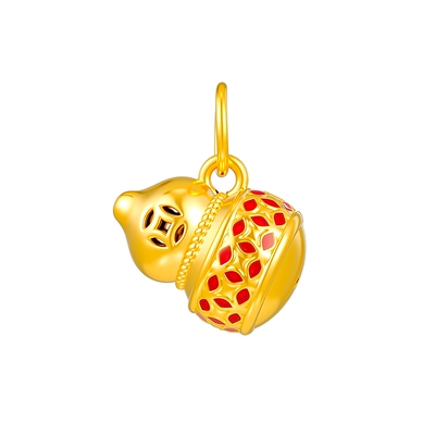 【折扣】TSL谢瑞麟黄金葫芦吊坠5D硬金足金挂坠商场同款新品XR282