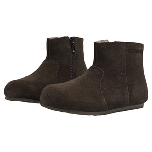 NIDZ童鞋女童靴子冬季新款儿童加绒棉靴小女孩保暖勃肯鞋小童棉鞋