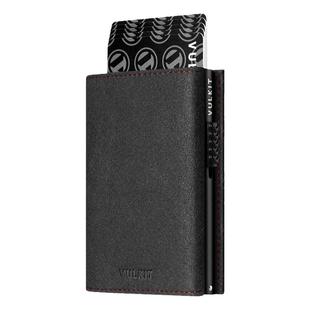 Vulkit男士钱包翻毛皮弹出式卡包RFID防盗刷防消磁证件收纳包卡夹