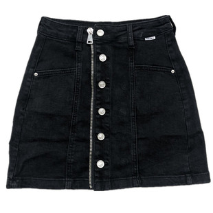 大码胖妹妹A字半身裙女2025夏装韩版拉链高腰显瘦包臀牛仔短裙子