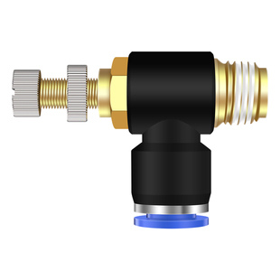 气动接头L型节流阀流量控制调速阀 SL/PH外六角接头4/6/8/10/12