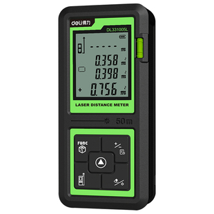 得力激光测距仪高精度手持绿光红外线测量仪器距离电子尺量房户外