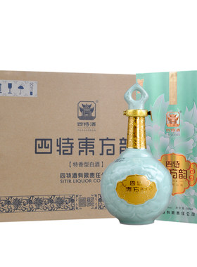 四特酒东方韵国韵52度特香型白酒礼盒整箱装 500ml*6（二款随机）