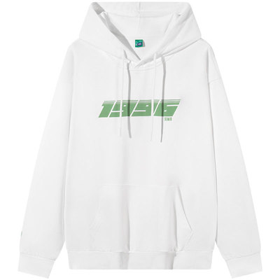 森马卫衣男秋季连帽白色上衣