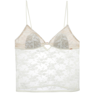 歌瑞尔绝美法式蕾丝内衣女吊带背心文胸一体性感美背舒适内搭