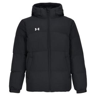 UA安德玛男女羽绒服短款正品25冬季休闲保暖夹克防风连帽情侣外套