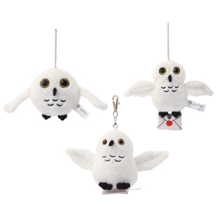 HUGKIS哈利波特海德薇毛绒挂件可爱猫头鹰钥匙扣玩偶冰箱磁吸公仔