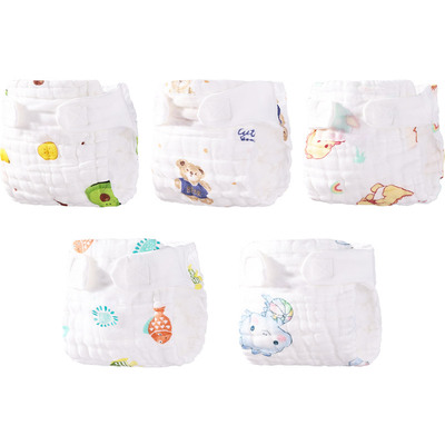 一体式纱布尿布舒适透气亲肤柔软