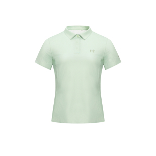 安德玛HEATGEAR女士POLO衫透气速干户外商务休闲修身翻领短袖上衣