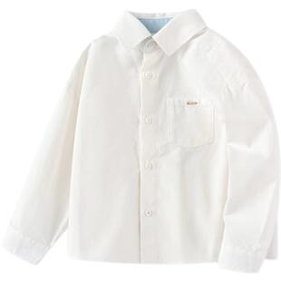 巴拉巴拉男童衬衫中大童宝宝白衬衣春秋新款童装儿童学院打底衫潮