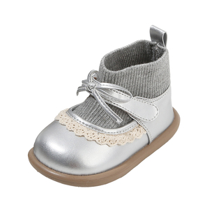 麦布熊小皮鞋软底袜子鞋冬季二阶段小童鞋子女宝宝公主女童短靴子