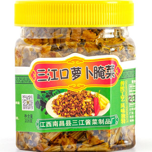 下饭菜开胃咸菜三江口萝卜干腌菜农家外婆菜拌面酱香辣罐江西特产