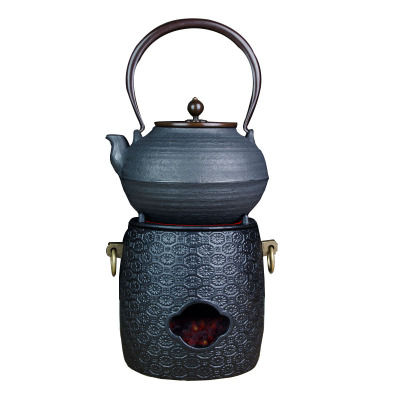 龙玄堂菊花纹风炉日式铸铁炉户外