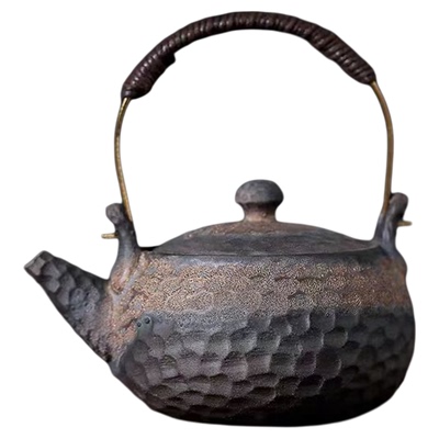 中式茶室茶柜博古架装饰家居宋代美学粗陶茶壶茶叶罐茶杯盖碗摆件