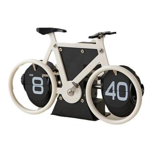 创意电子机械自动翻页时钟摆台式现代客厅桌面数字钟表摆件高级感