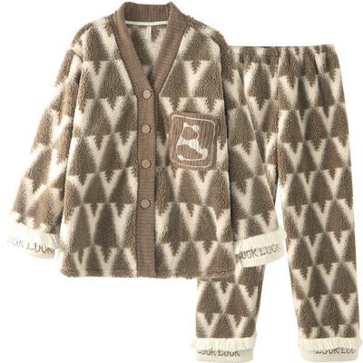 小众美拉德珊瑚绒原创睡衣女