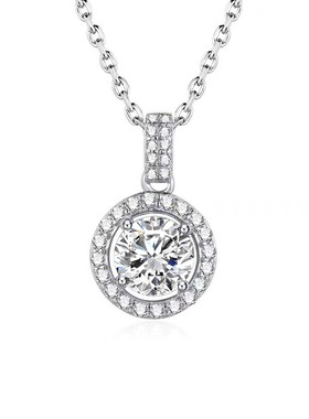 莫桑钻纯银锁骨链女轻奢项链