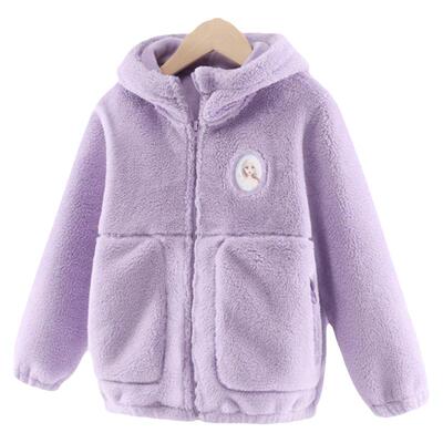 女童加绒外套羊羔绒开衫