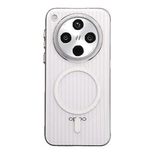 [行李箱]适用oppofindx8透明磁吸手机外壳酷安酷品ultra全包pro超薄pc高透s+轻薄金属按键瓦楞光栅新款硬壳