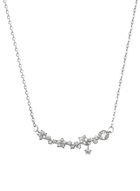 闪钻樱花项链女纯银小众夏季新款