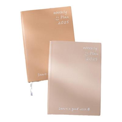 重磅仿牛皮2026年日程本a5周计划