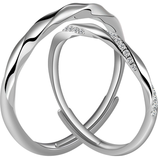 老银匠s925银情侣对戒男女款小众设计感莫比乌斯环纯银戒指送女友