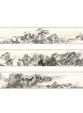 古代名家溪山行旅图中式风国画