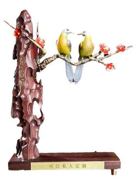 铜一家 喜上眉梢摆件客厅玄关铜工艺品新中式家居酒柜装饰品乔迁