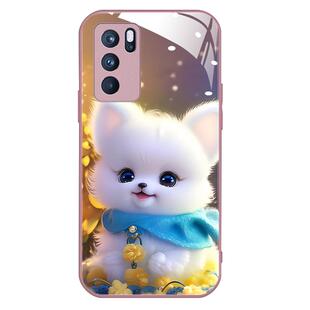 适用于opporeno6pro 手机壳opop新款液态玻璃壳欧珀高级女款Ren06pr0创意潮流PEPM00卡通可爱狗狗opp个性超薄