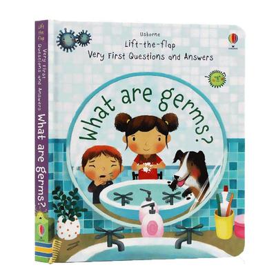 【中图原版】usborne英文绘本what are germs问与答细菌篇科普翻翻书百科初始问与答系列早教书纸板书翻翻书尤斯伯恩进口
