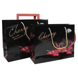 通用3斤5斤装车厘子手提袋樱桃无纺布礼品袋外袋包装盒外卖拎纸袋
