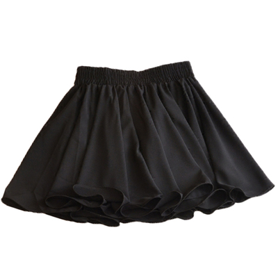 松紧腰显瘦雪纺短裙蓬蓬裙半身裙