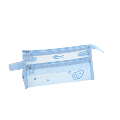 柔设网纱文件袋拉链式学生补习袋a4收纳袋笔袋高颜值多功能资料袋