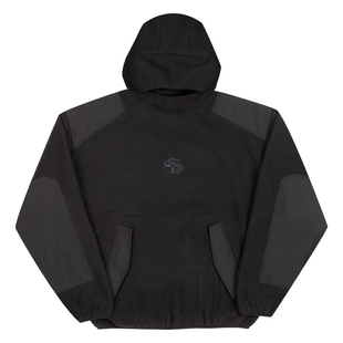 现货 YARDSALE Stealth刺绣LOGO重磅羊毛连帽卫衣复古套头帽衫男