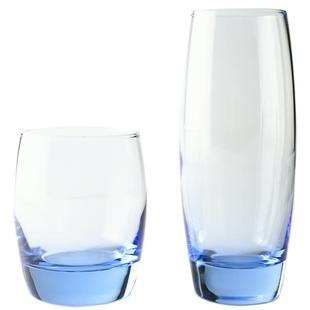 利比酒店蓝色玻璃杯咖啡果汁饮料杯泡茶早餐杯会所杯创意洋酒杯子