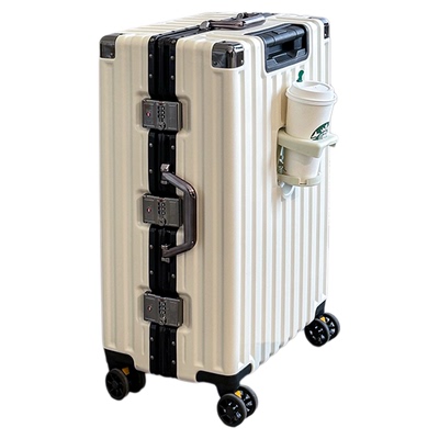 袋鼠行李箱女2025新款结实耐用加厚铝框24密码旅行拉杆皮箱男20寸