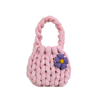 手工编织包包diy材料包自制冰岛毛线花朵包腋下包送女友礼物成品