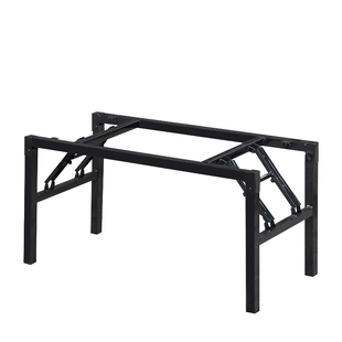 折叠桌架子桌腿支架长方形金属餐桌脚桌子腿 桌折叠支撑架 铁桌架