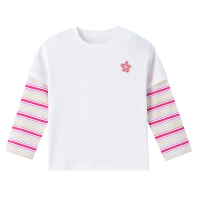 【商场同款】安奈儿童装女童圆领长袖T恤针织衫秋款TG531617