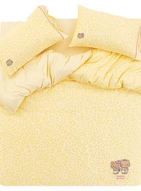 tbh野兽派家居全棉缎纹印花床品