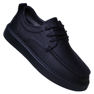 EVA实心发泡底冬季羊毛棉鞋保暖加绒男鞋系带休闲真皮爸爸鞋轻便