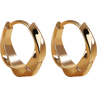 卡伦图莫比乌斯耳环18K金色素圈